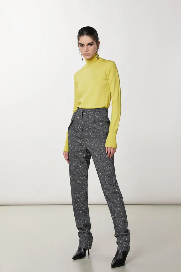 Sweaters Women Patrizia Pepe Wool Turtleneck Sweater Energy Yellow