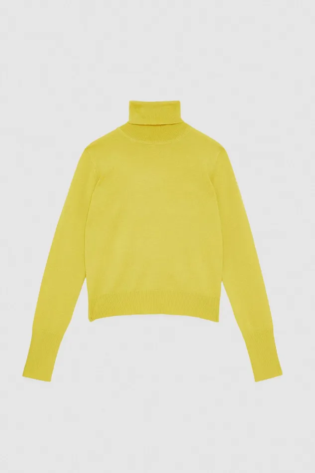 Sweaters Women Patrizia Pepe Wool Turtleneck Sweater Energy Yellow
