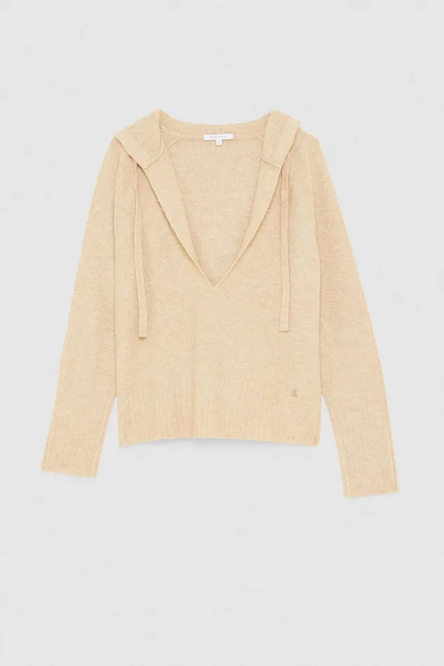 Sweatshirts Women Patrizia Pepe Hooded Sweater Craft Beige