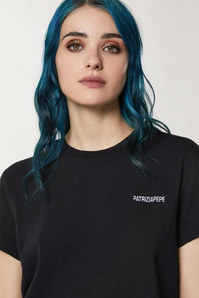 TShirts Women Patrizia Pepe Cotton TShirt Nero
