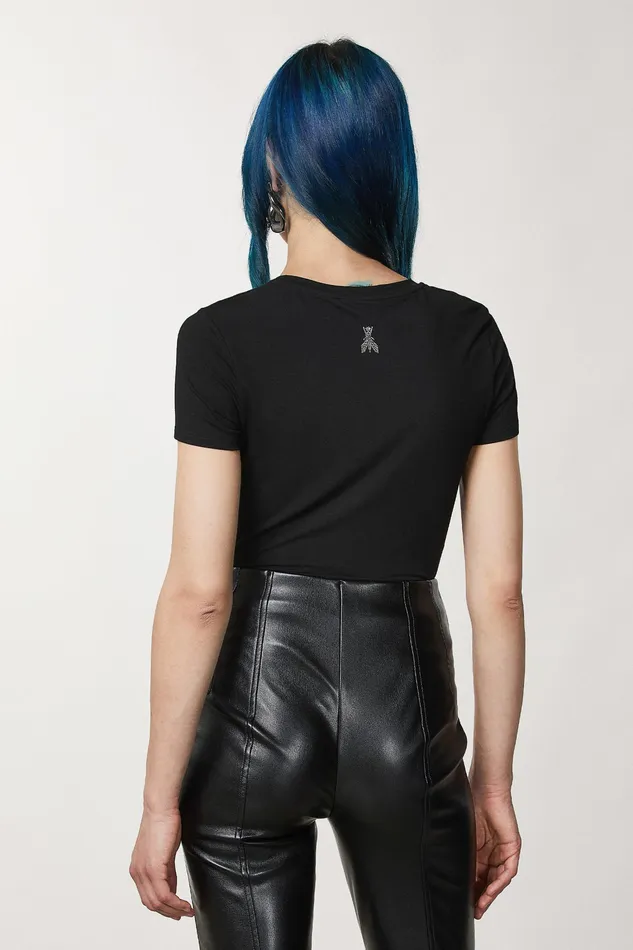 TShirts Women Patrizia Pepe Essential TShirt Nero Fly