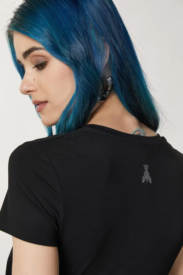 TShirts Women Patrizia Pepe Essential TShirt Nero Fly