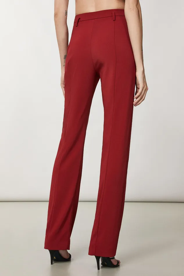 Tailleur Women Patrizia Pepe Essential Crepe Pants Martian Red