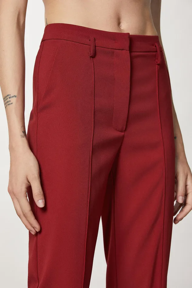 Tailleur Women Patrizia Pepe Essential Crepe Pants Martian Red