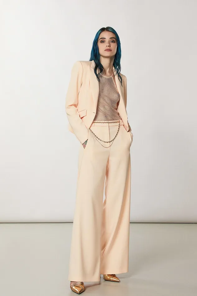 Tailleur Women Patrizia Pepe Essential Palazzo Pants Astral Blush