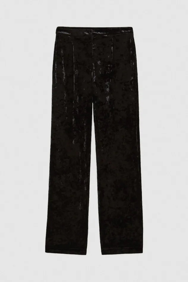 Tailleur Women Patrizia Pepe Flowing Velvet Pants Nero