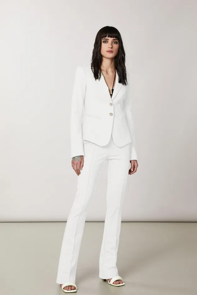 Tailleur Women Patrizia Pepe Slim Flare Pants Bianco