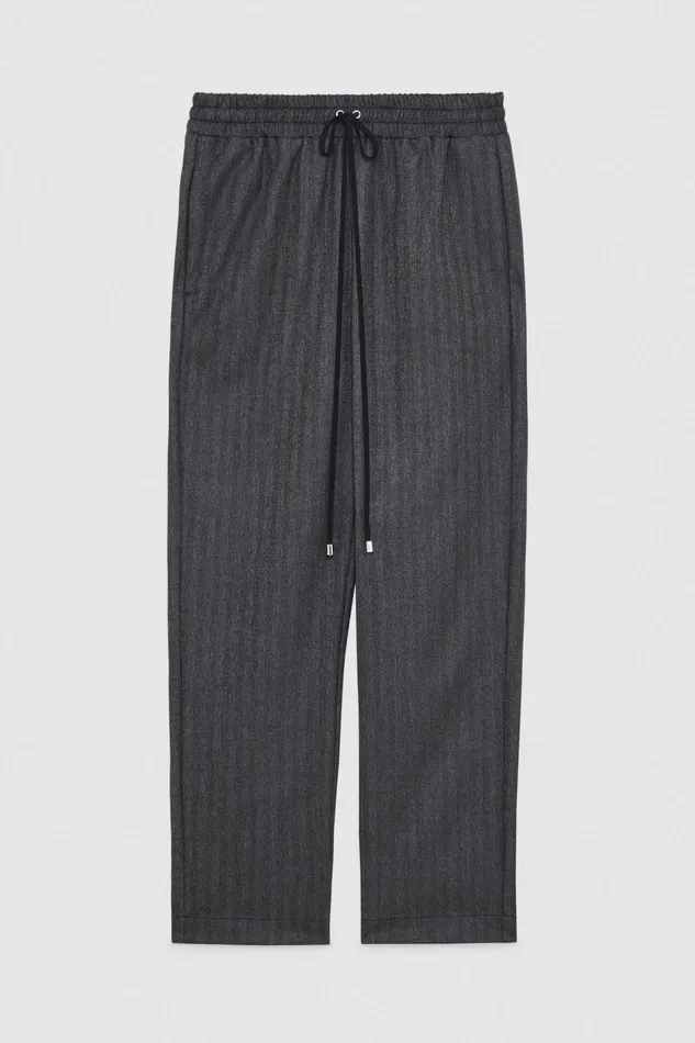 Tailleur Women Patrizia Pepe Viscose Ankle Pants Dark Gray Texture