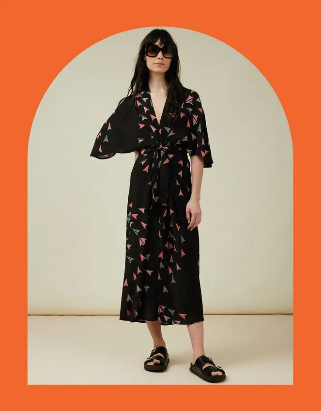 Tallulah And Hope Print Tie Dress Black Women Monsoon Dresses