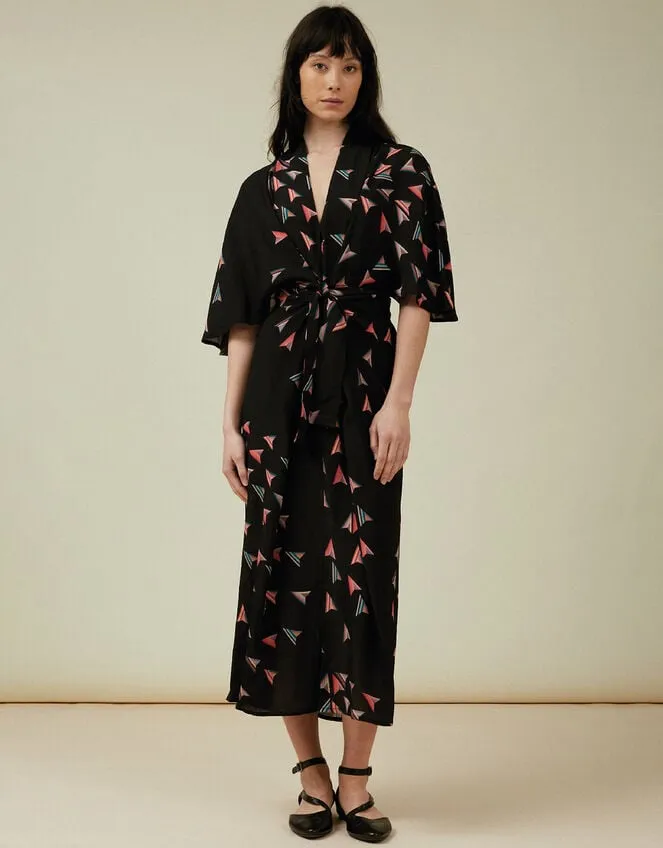 Tallulah And Hope Print Tie Dress Black Women Monsoon Dresses