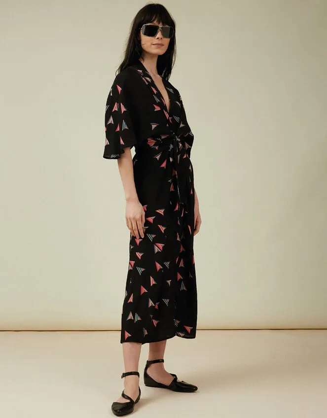 Tallulah And Hope Print Tie Dress Black Women Monsoon Dresses
