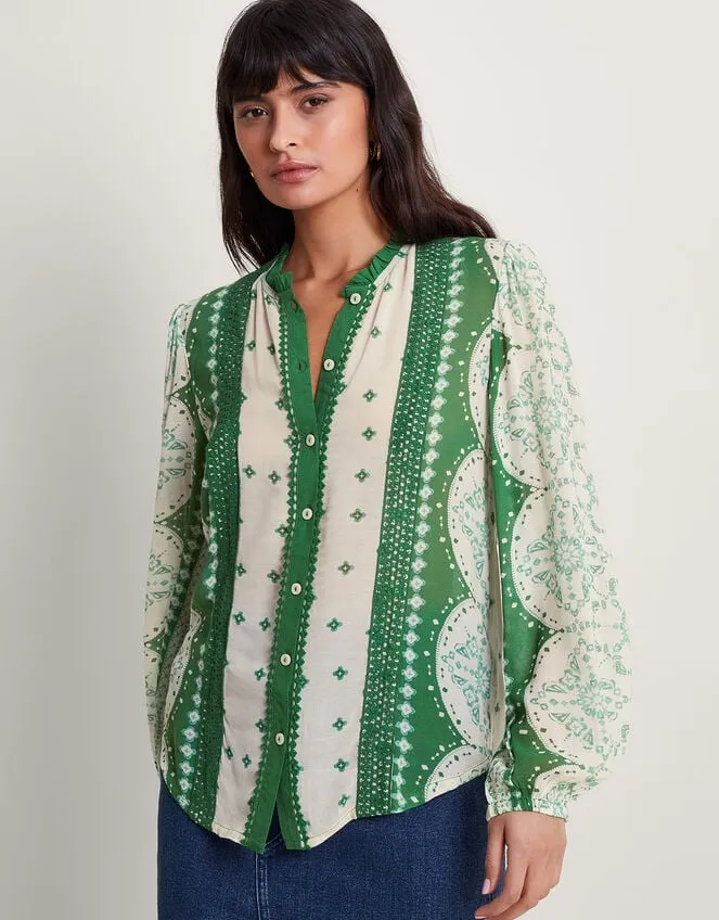 Tamsyn Print Blouse Green Women Monsoon Tops and Blouses