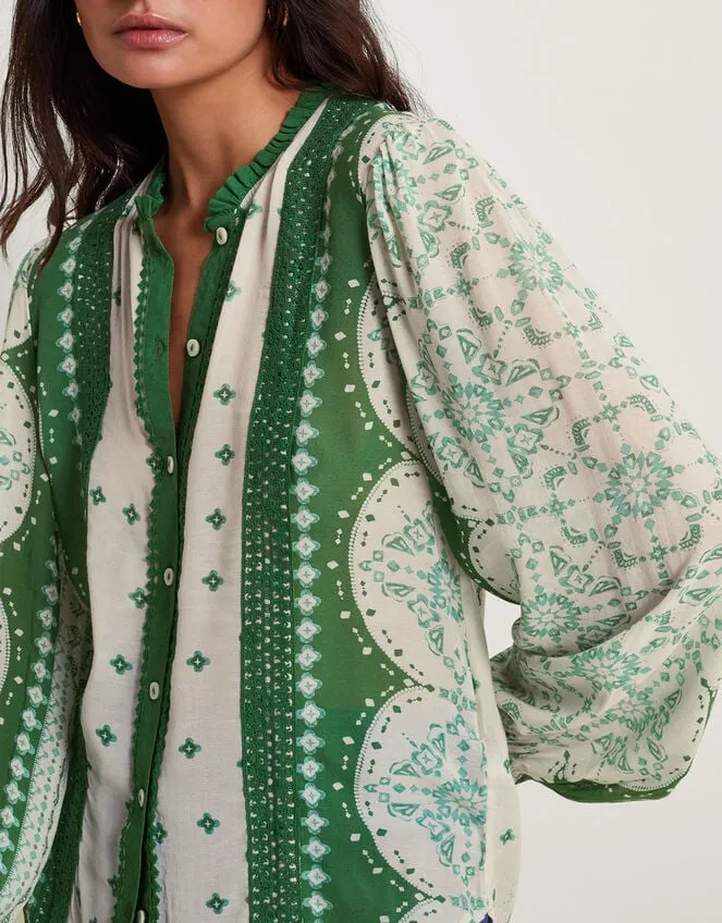 Tamsyn Print Blouse Green Women Monsoon Tops and Blouses