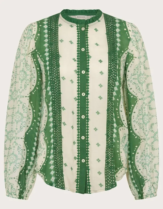 Tamsyn Print Blouse Green Women Monsoon Tops and Blouses