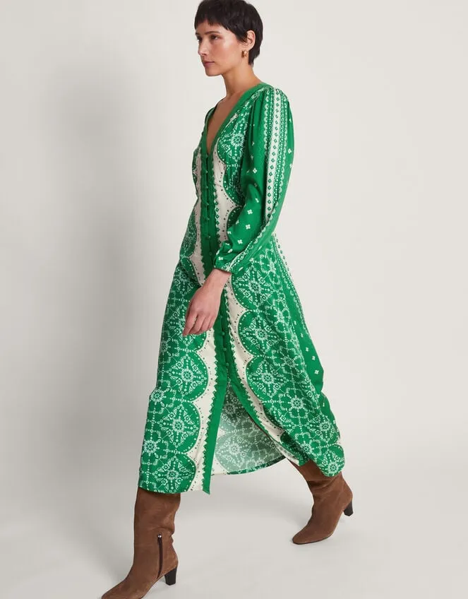 Tamsyn Print Tea Dress Green Women Monsoon Dresses