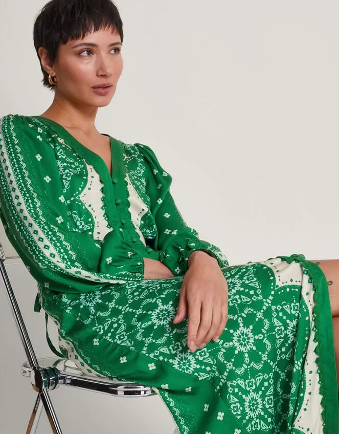 Tamsyn Print Tea Dress Green Women Monsoon Dresses