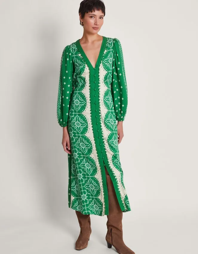 Tamsyn Print Tea Dress Green Women Monsoon Dresses