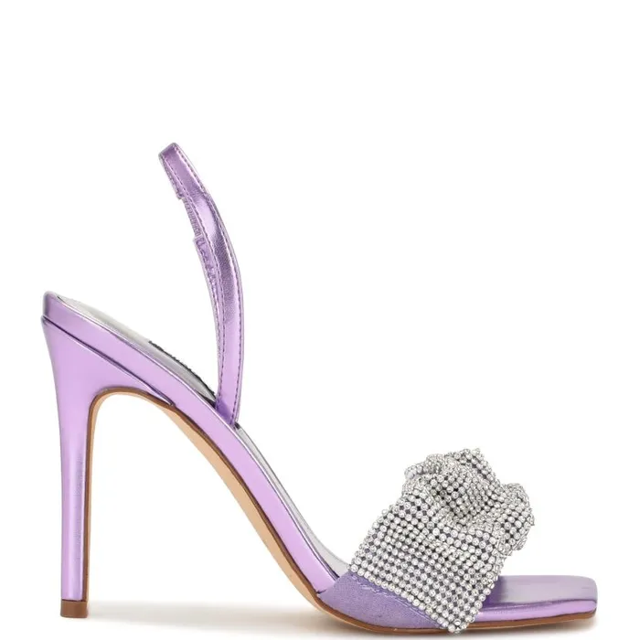 Taray Heeled Sandals Light Purple Crystal Women Nine West Heels