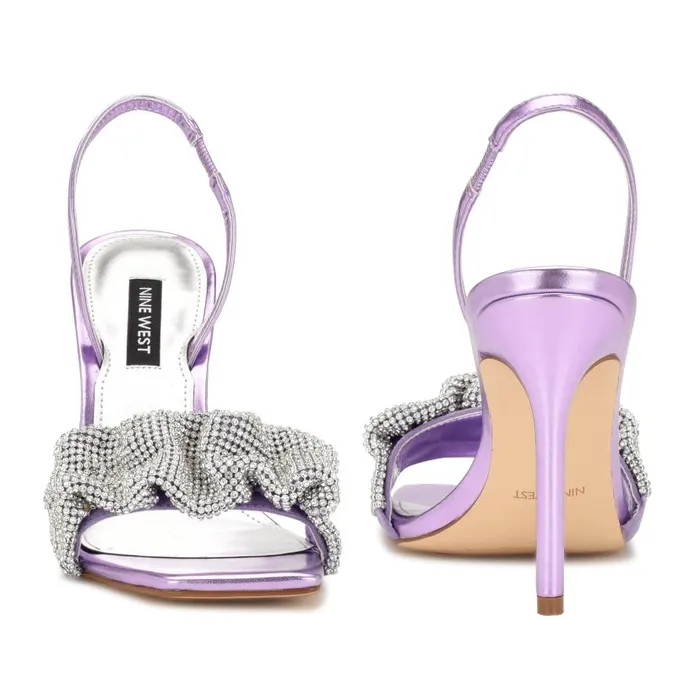 Taray Heeled Sandals Light Purple Crystal Women Nine West Heels