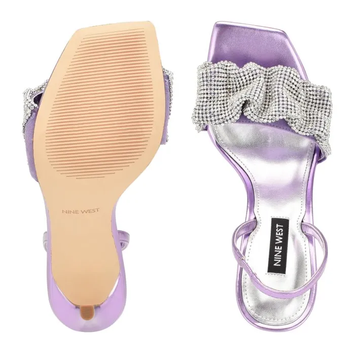 Taray Heeled Sandals Light Purple Crystal Women Nine West Heels