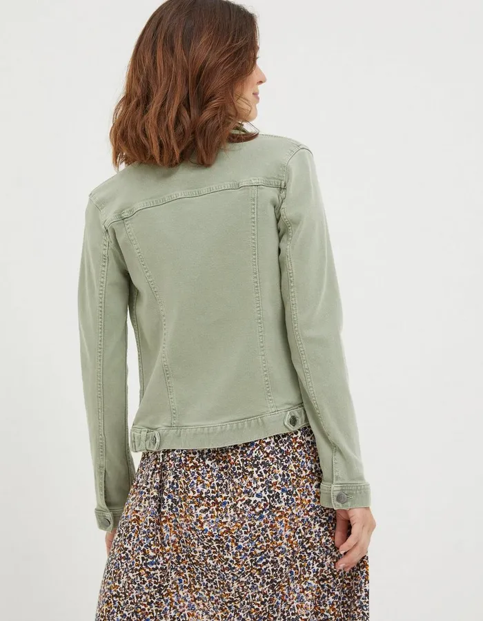 Tasha Denim Jacket Light Green Women FatFace Coats and Jackets