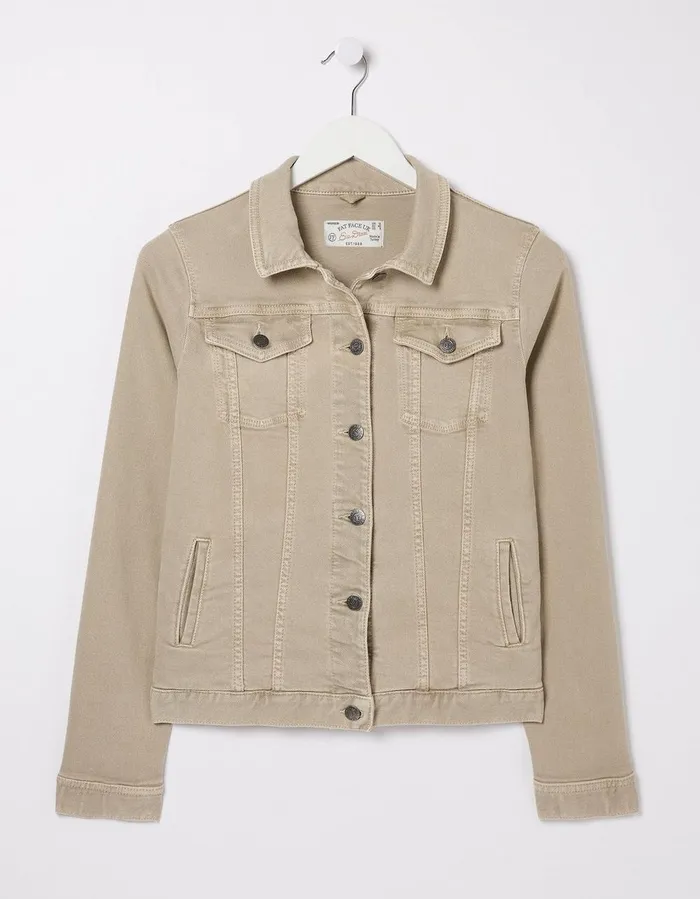 Tasha Denim Jacket Natural Women FatFace Coats and Jackets