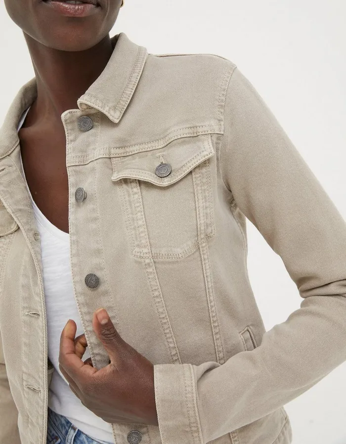 Tasha Denim Jacket Natural Women FatFace Coats and Jackets