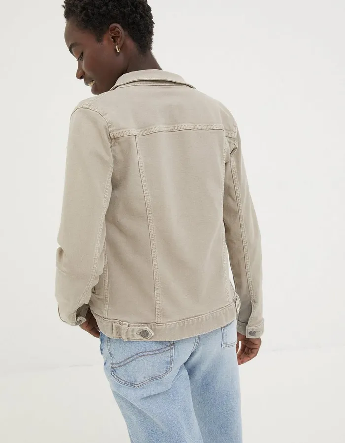 Tasha Denim Jacket Natural Women FatFace Coats and Jackets