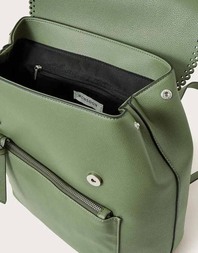 Tassel Backpack Green Women Monsoon Bags and Purses
