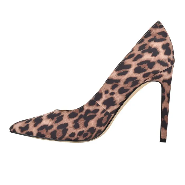 Tatiana Pointy Toe Pumps Leopard Women Nine West Heels