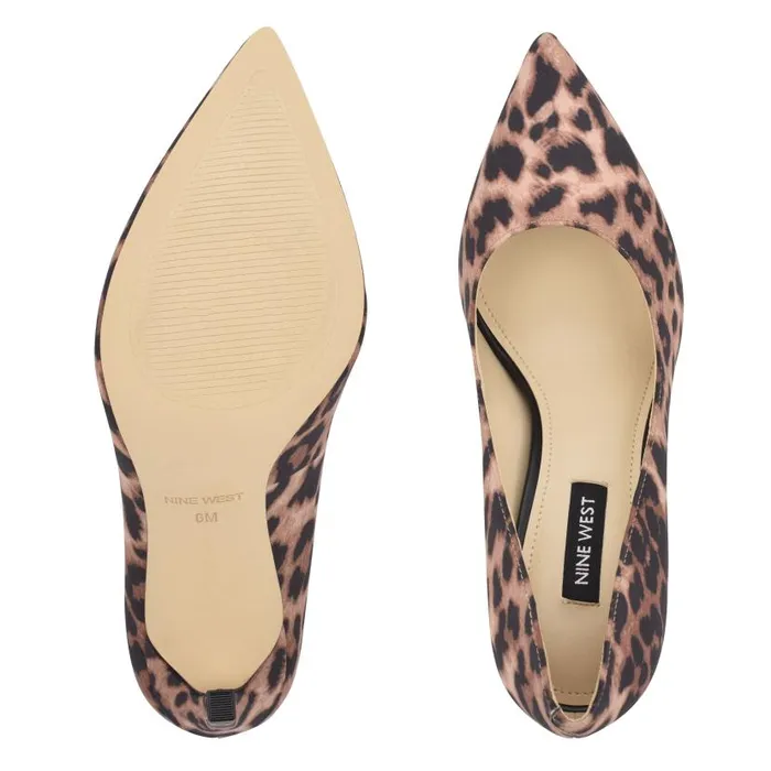 Tatiana Pointy Toe Pumps Leopard Women Nine West Heels