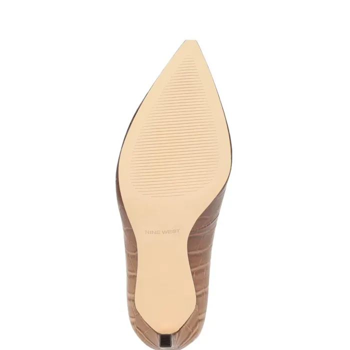Tatiana Pointy Toe Pumps Nude Ombre Croco Women Nine West Heels