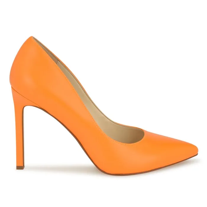 Tatiana Pointy Toe Pumps Orange Women Nine West Heels