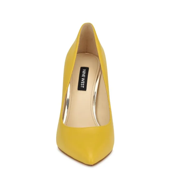Tatiana Pointy Toe Pumps Yellow Women Nine West Heels