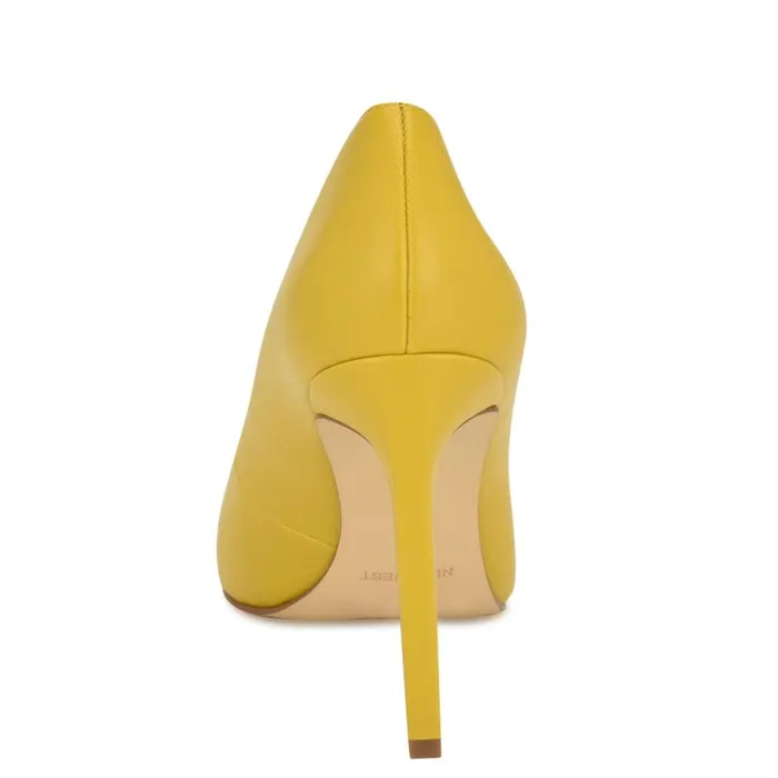 Tatiana Pointy Toe Pumps Yellow Women Nine West Heels