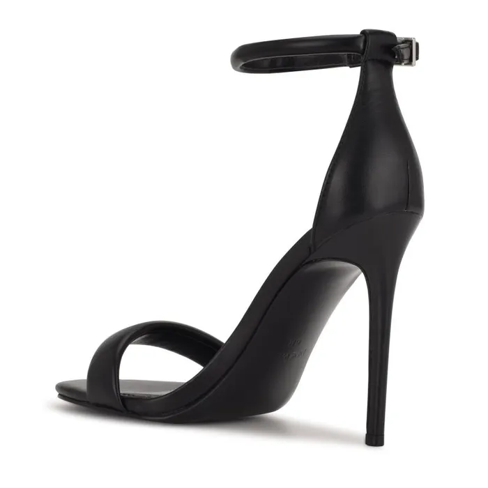 Teeya Ankle Strap Sandals Black Women Nine West Heels