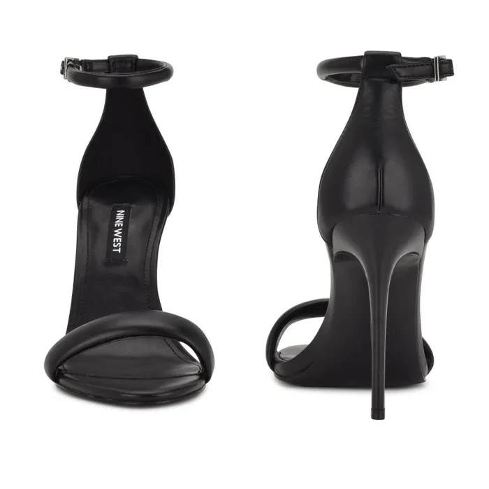 Teeya Ankle Strap Sandals Black Women Nine West Heels
