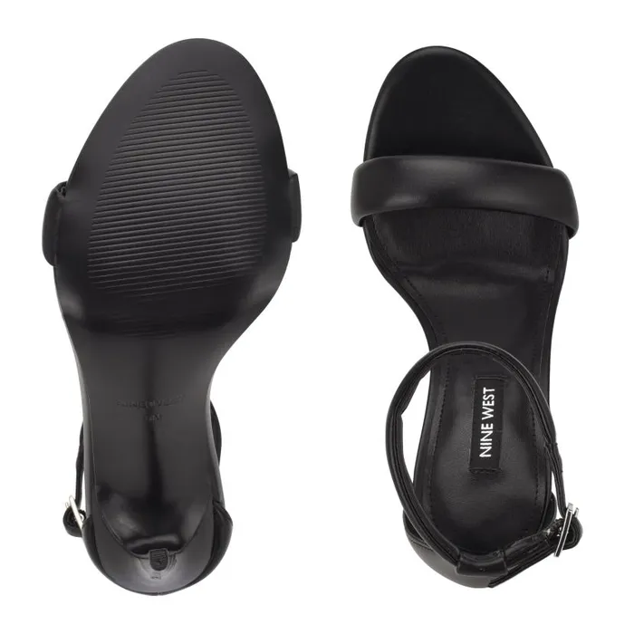 Teeya Ankle Strap Sandals Black Women Nine West Heels