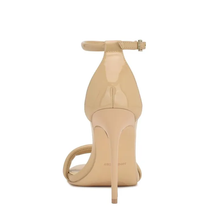 Teeya Ankle Strap Sandals Light Natural Patent Women Nine West Sandals