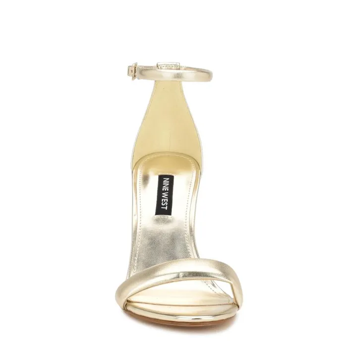 Teeya Ankle Strap Sandals Platino Women Nine West Heels