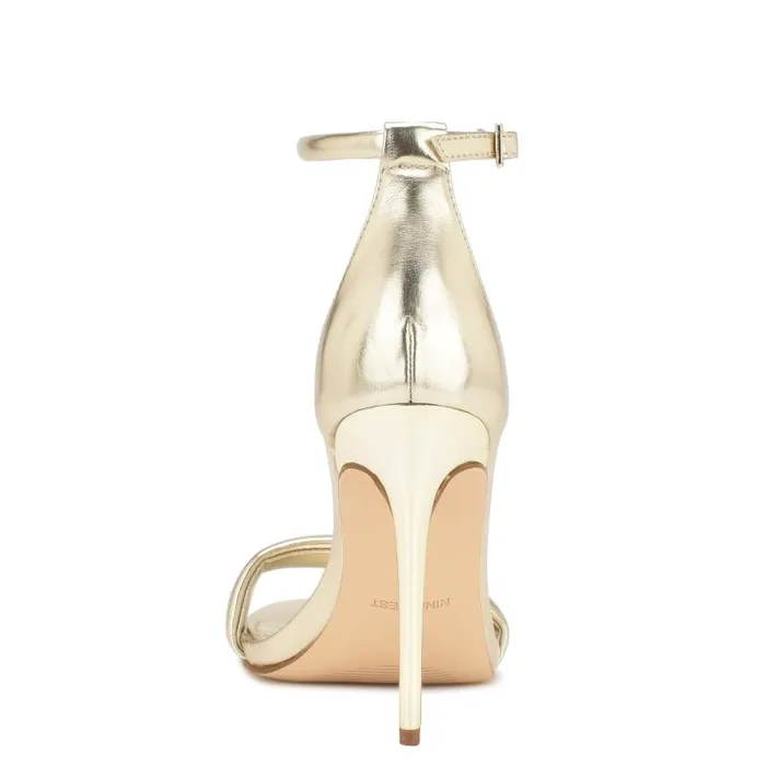 Teeya Ankle Strap Sandals Platino Women Nine West Heels
