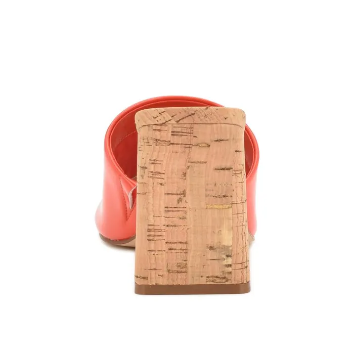 Teice Heeled Slide Sandals Orange Patent Women Nine West Heels
