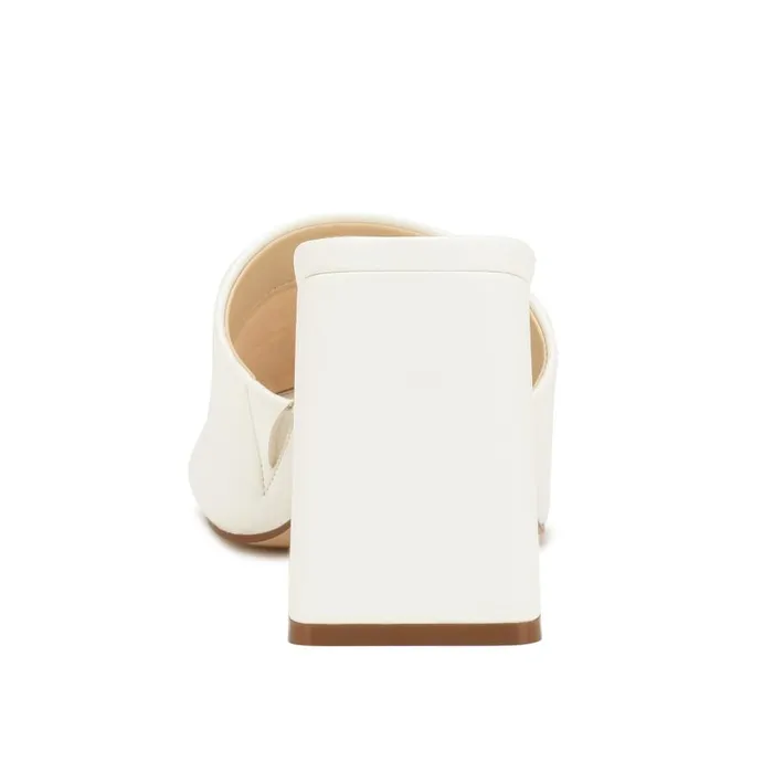 Teice Heeled Slide Sandals White Women Nine West Sandals