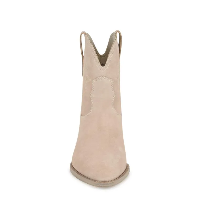 Texen Western Booties Light Grey Suede Women Nine West Boots and Booties