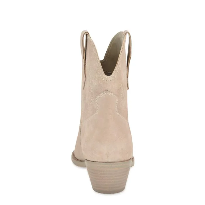 Texen Western Booties Light Grey Suede Women Nine West Boots and Booties