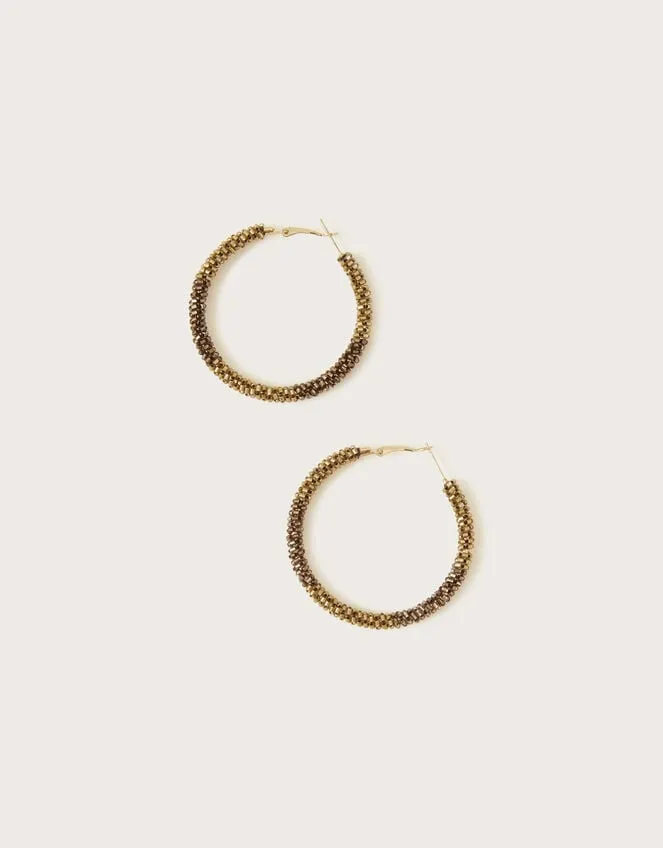 Textured Beaded Hoops Women Monsoon Jewellery and Hair