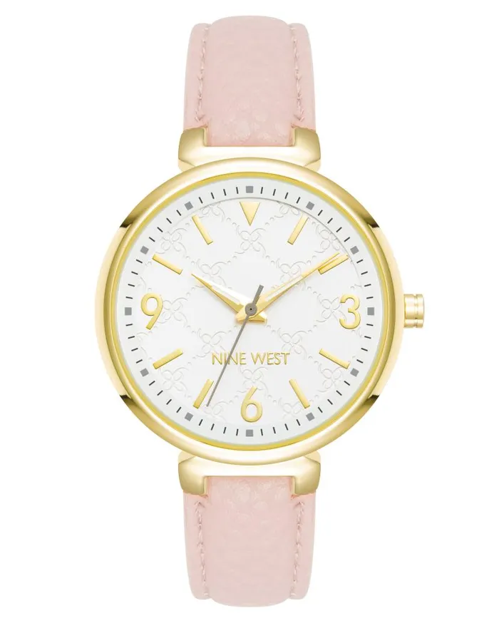 Textured Strap Watch Pink WomenMen Nine West Watches