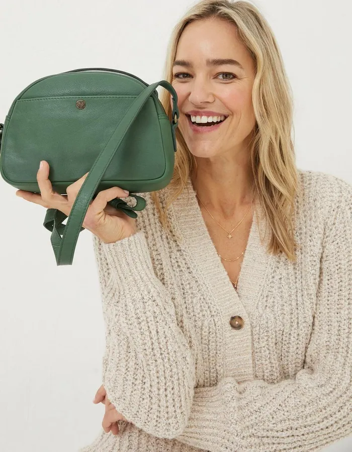 The Callie Crossbody Bag Green Women FatFace Bags and Purses