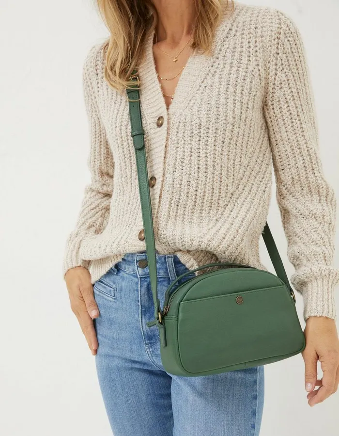 The Callie Crossbody Bag Green Women FatFace Bags and Purses