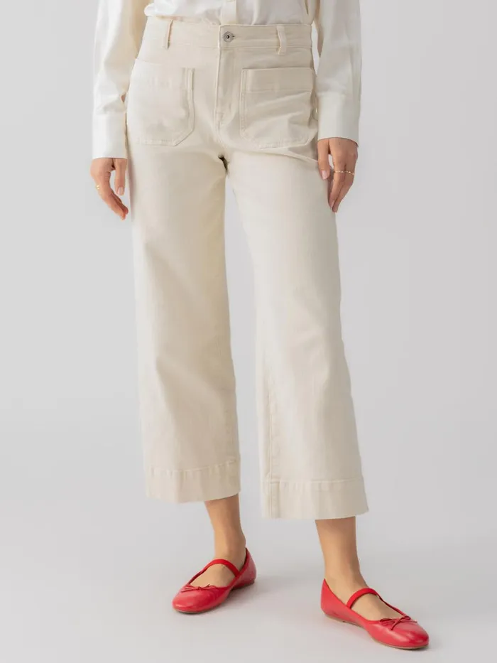 The Marine Standard Rise Denim Pant French Vanilla Women Sanctuary Clothing Pants